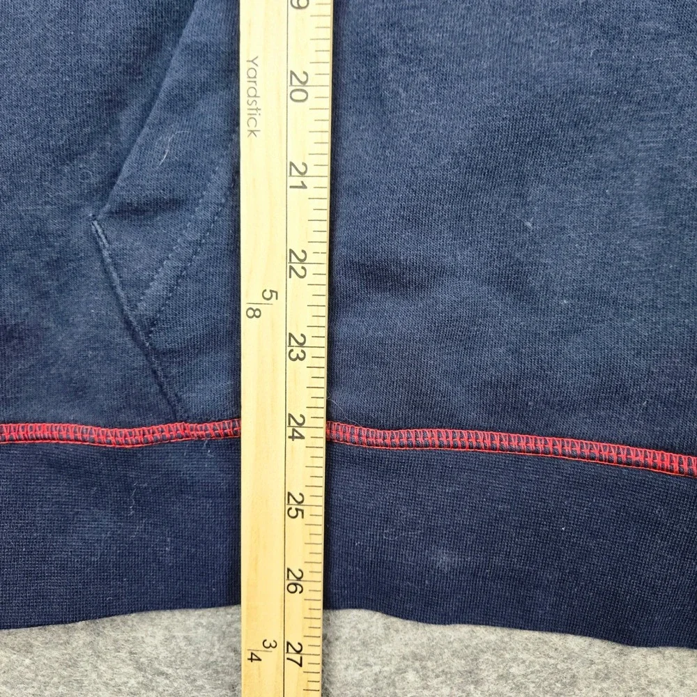Nike Sportswear Mens Large Just Do It Hoodie Navy Blue Red Contrast Stitch‎